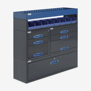 127 CM HYLLYKKÖ LAATIKOSTO VETOLAATIKOILLA, KORKEUS 116CM