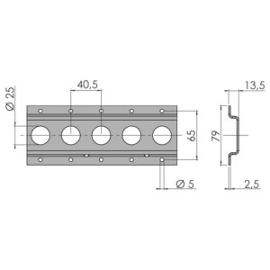 Sidontakisko pakettiautoon 198 cm
