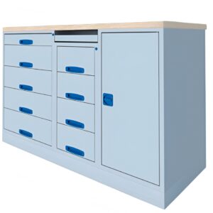 173 cm työpiste halliin vetolaatikoilla