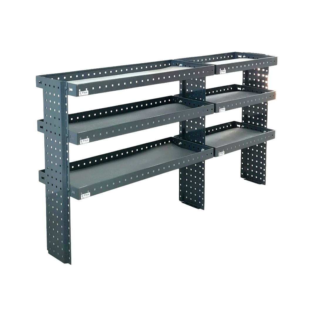 Pakettiauton varustelu avohyllyillä – nopea pääsy työkaluihin ja tarvikkeisiin