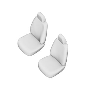 Ford Ranger istuinsuojat 1+1 puolikeinonahka edestä kuvattuna auton ohjaamossa