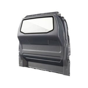 Mukavuusväliseinä Volkswagen Transporter T7 huopaverhoillulla sisäpuolella ja lasikuituisella takapinnalla